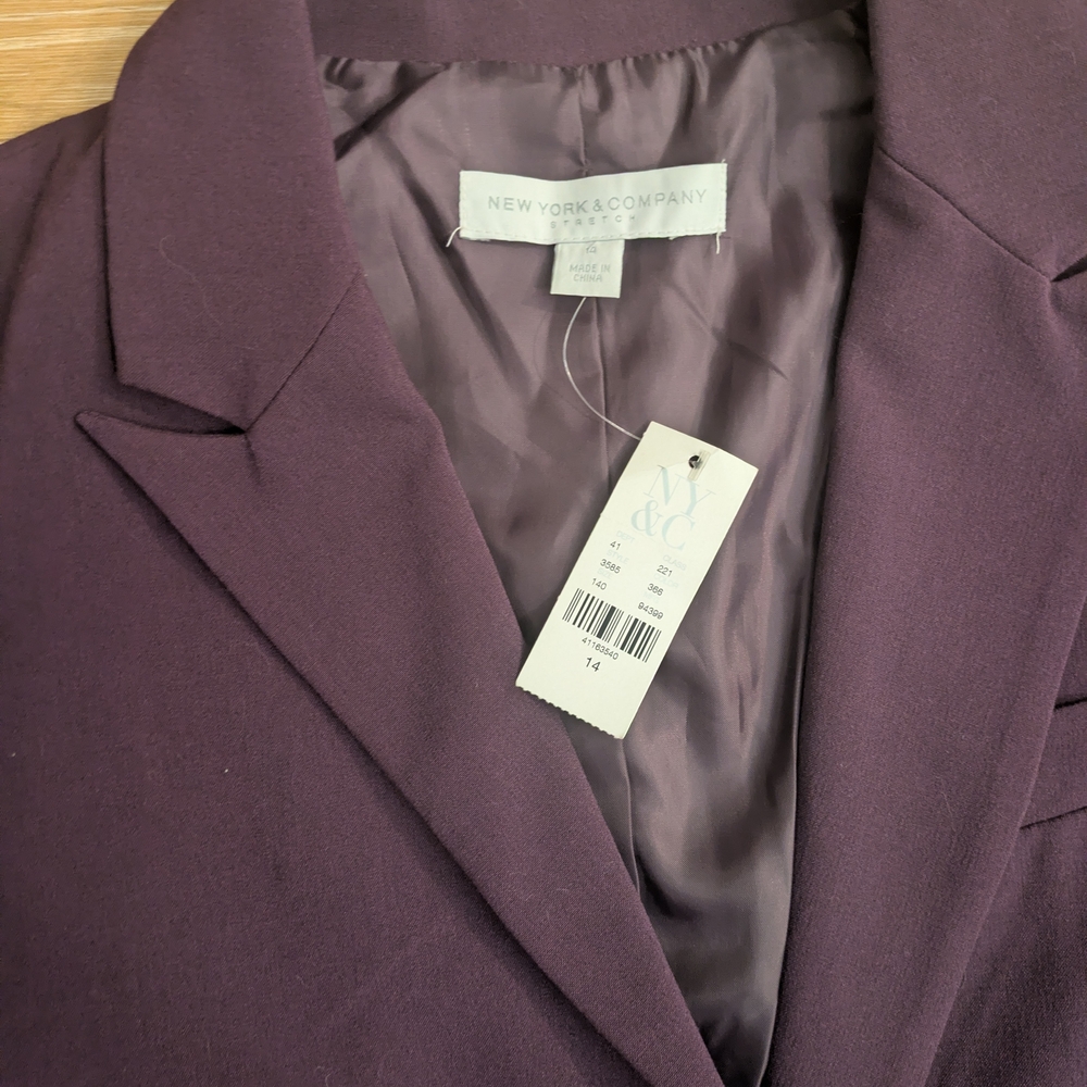 New York & Company Deep Purple Blazer - Picture 3 of 13